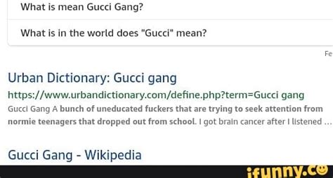 urban dictionary gucci gang